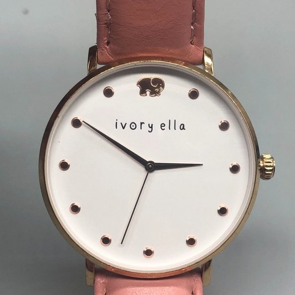 ivory ella Accessories - 3 for $30 Ivory Ella Watch Women Rose Gold Pink Leather Band New Battery 9"